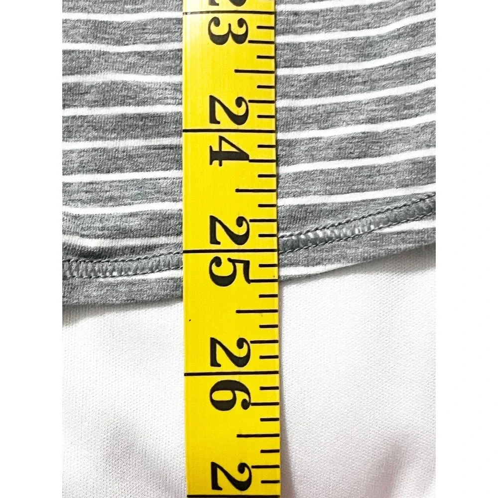 Lululemon Womens Active Athletic Pima Cotton Striped All Tied Up Tank Top Size 4